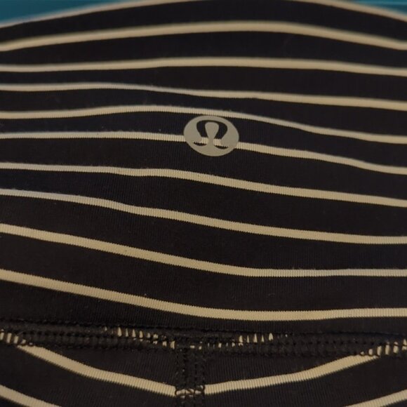 Lululemon Train Times Pant 25" Parallel Stripe Black White - Picture 7 of 10